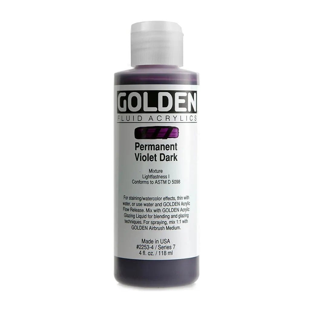 Golden Fluid Acrylic 4oz Permanent Violet Dk. S7