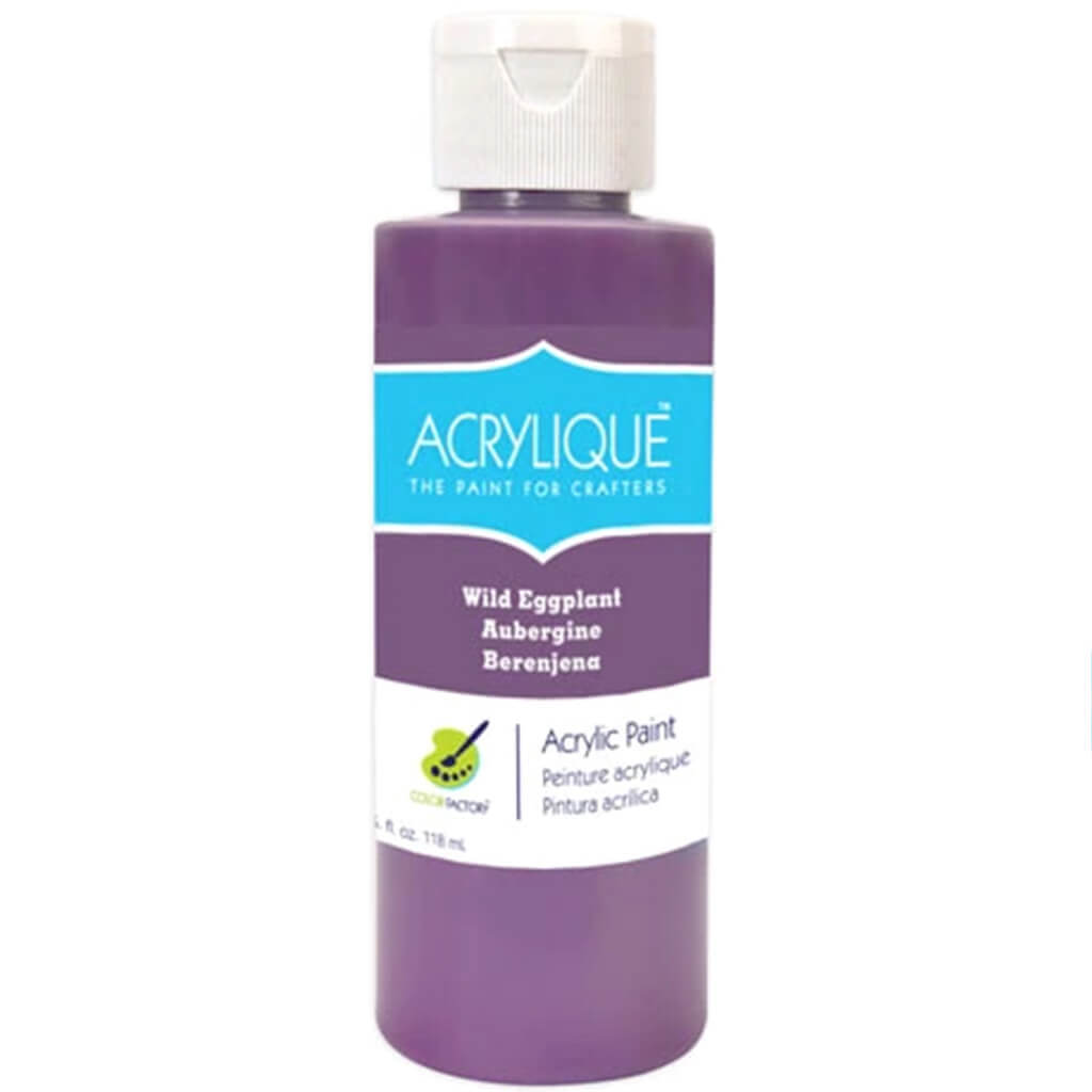 Color Factory Acrylic Paint 4oz, Wild Eggplant