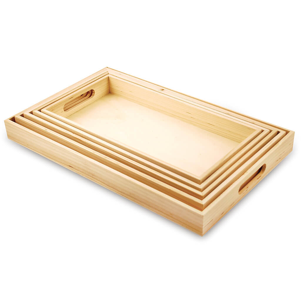 Paintable Trays with Handle