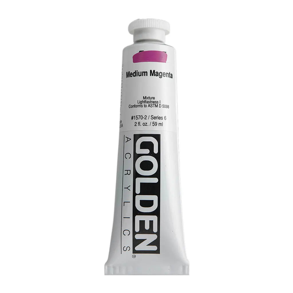 Golden Heavy Body Acrylic 2oz Medium Magenta S6