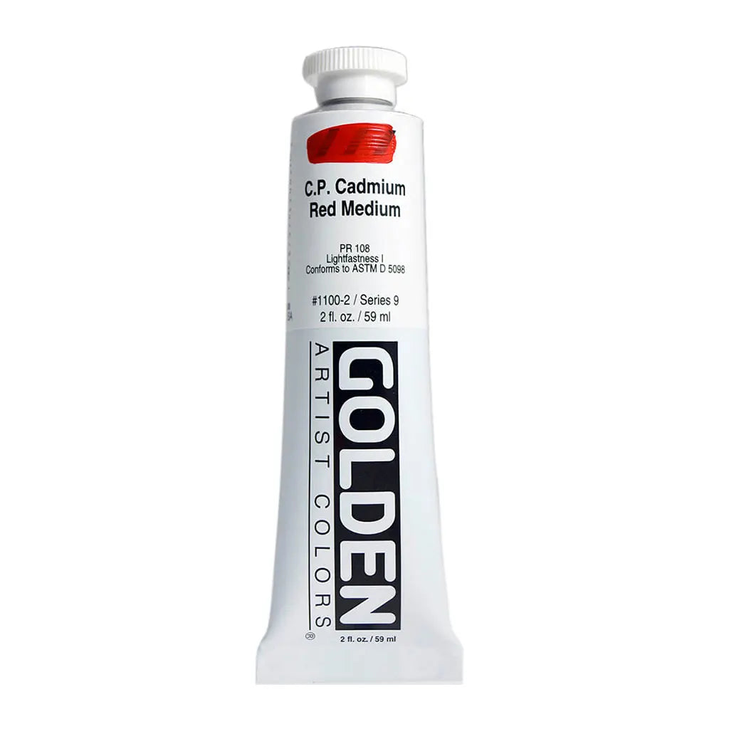 Golden Heavy Body Acrylic 2oz Cadmium Red Medium S9