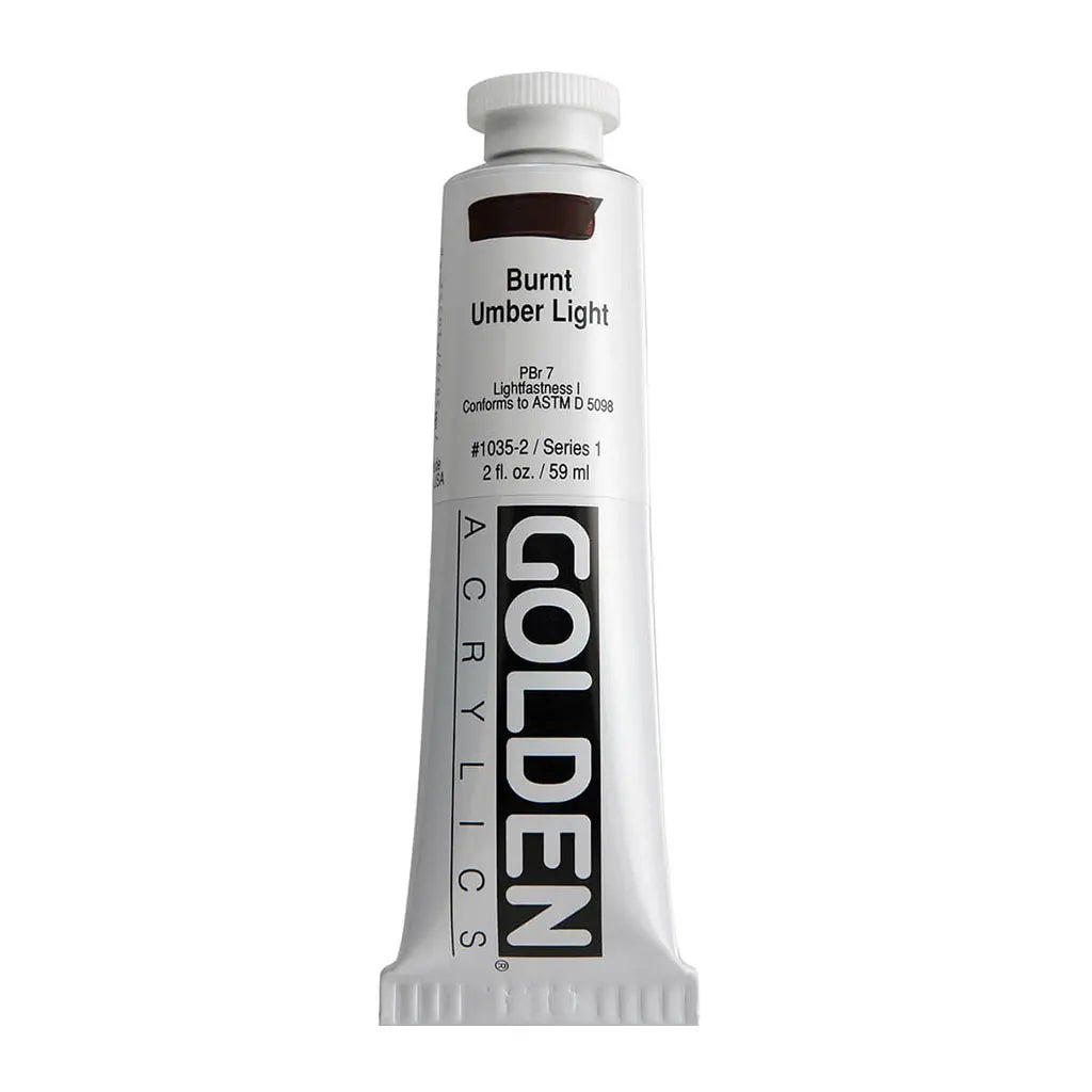 Golden Heavy Body Acrylic 2oz Burnt Umber Light S1