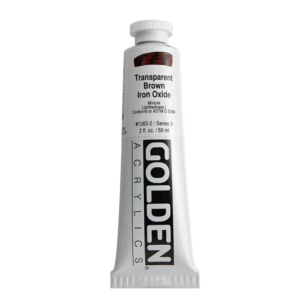 Golden Heavy Body Acrylic 2oz Transp Brown Iron Oxide S3