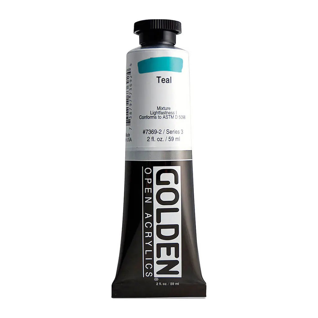 Golden OPEN Slow-Drying Acrylic Paint 2oz Teal S3