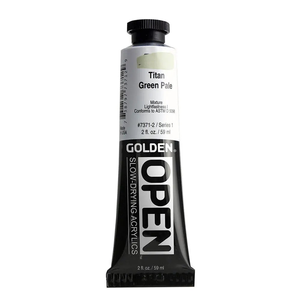 Golden OPEN Slow-Drying Acrylic Paint 2oz Titan Green Pale S1
