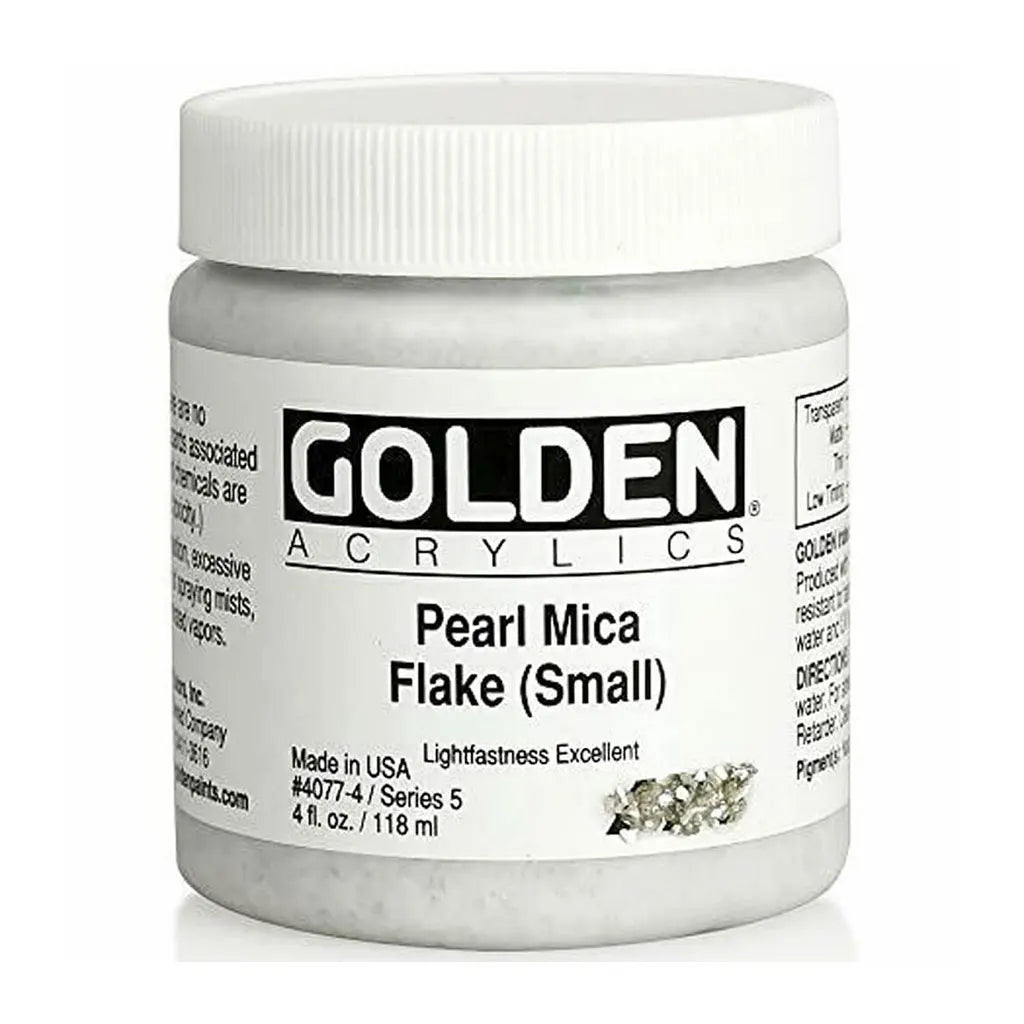 Golden Heavy Body Acrylic 4oz Pearl Mica Flake Small S5