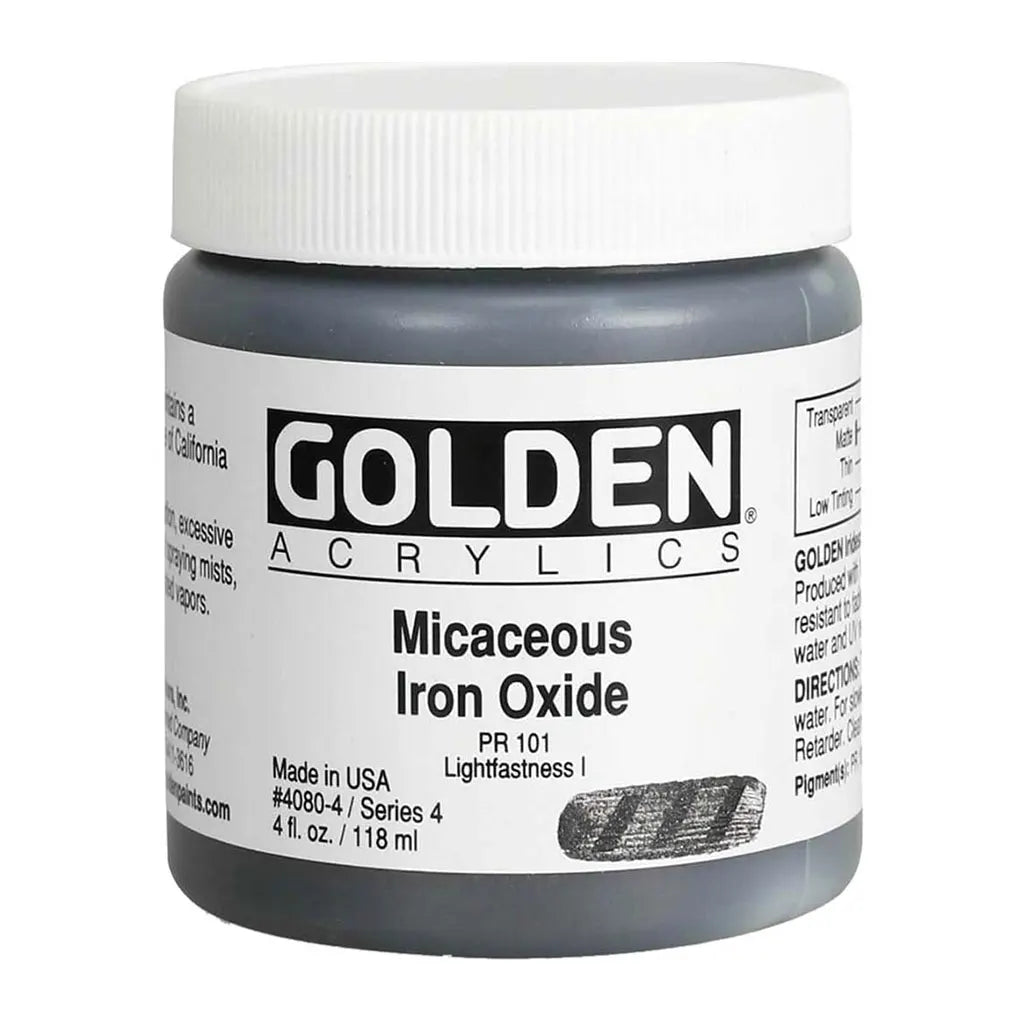 Golden Heavy Body Acrylic 4oz Micaceous Iron Oxide S4