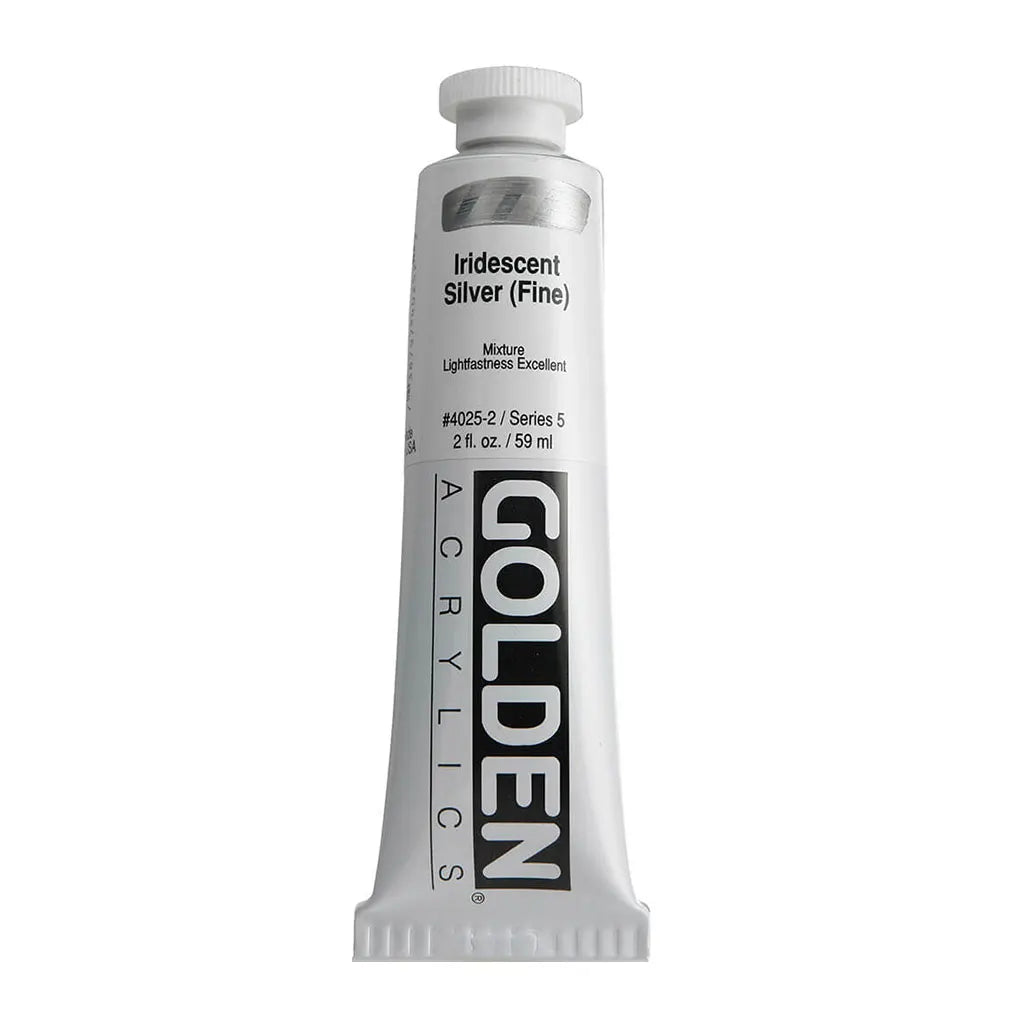 Golden Heavy Body Acrylic 2oz Iridescent Silver (Fine) S5