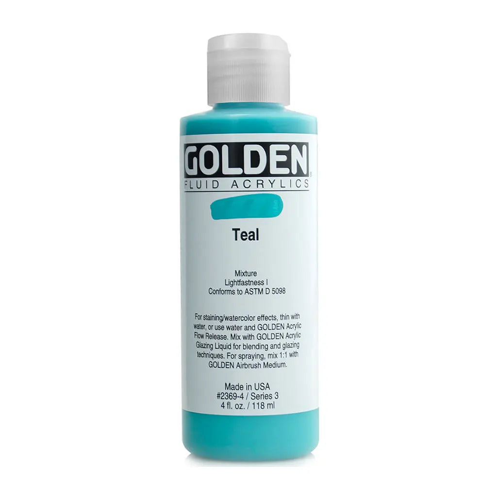 Golden Fluid Acrylic 4oz Teal S3