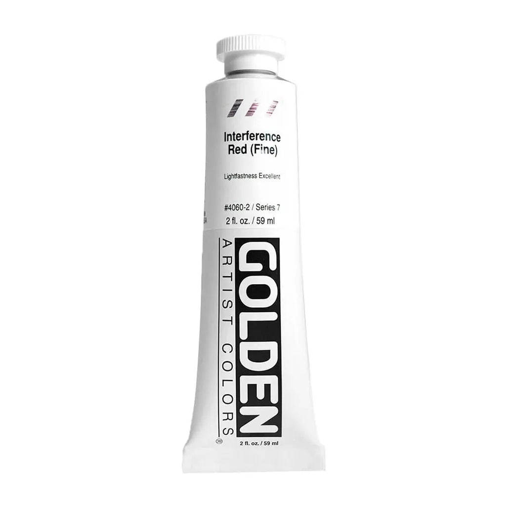 Golden Heavy Body Acrylic 2oz Interference Red (Fine) S7