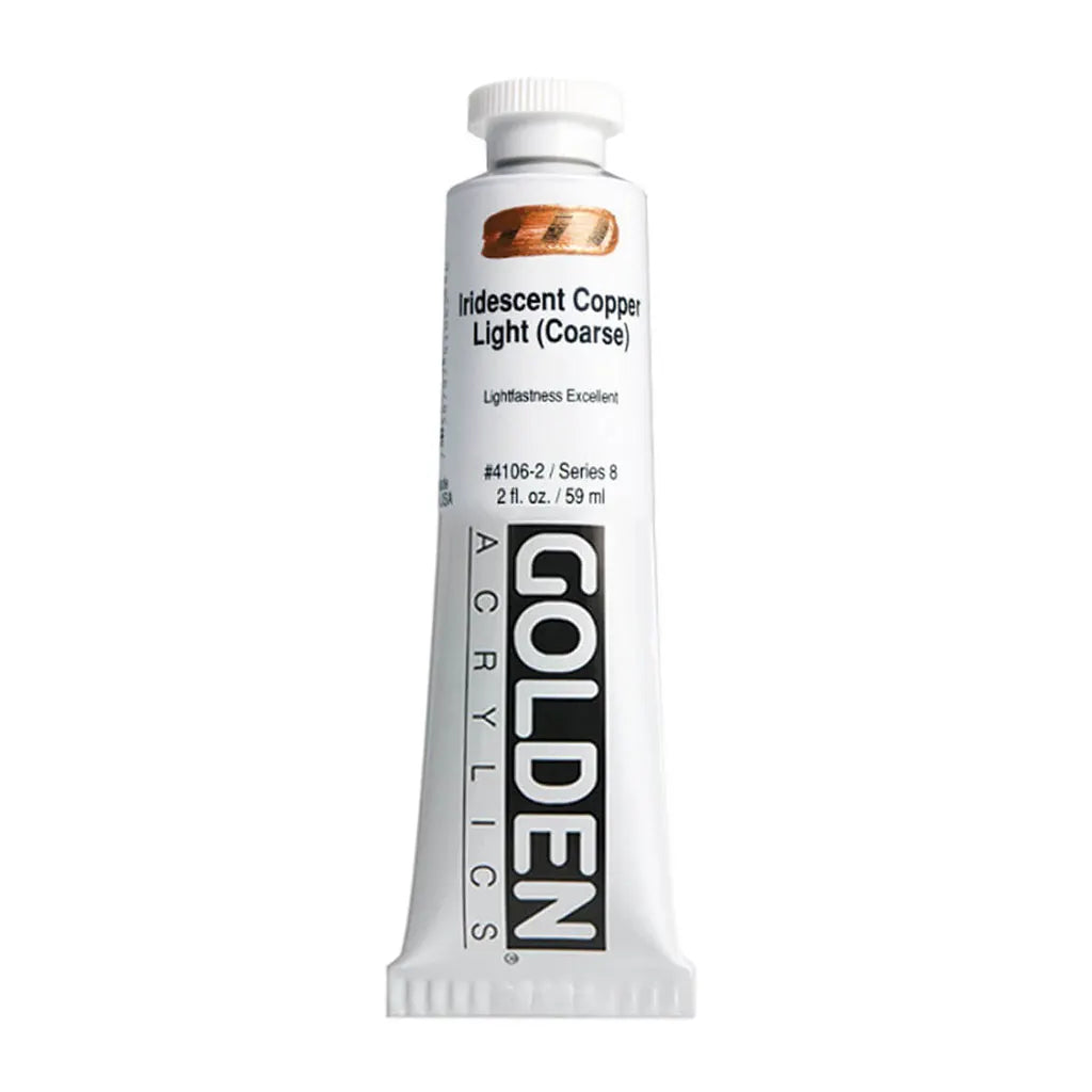 Golden Heavy Body Acrylic 2oz Iridescent Copper Light (Coarse) S8