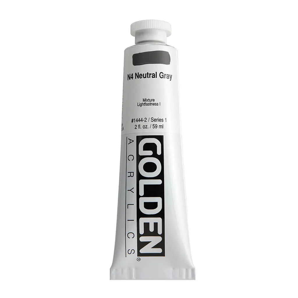 Golden Heavy Body Acrylic 2oz N4 Neutral Gray S1