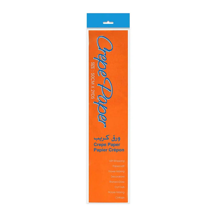 Crepe Paper Orange, 50cm x 2yds