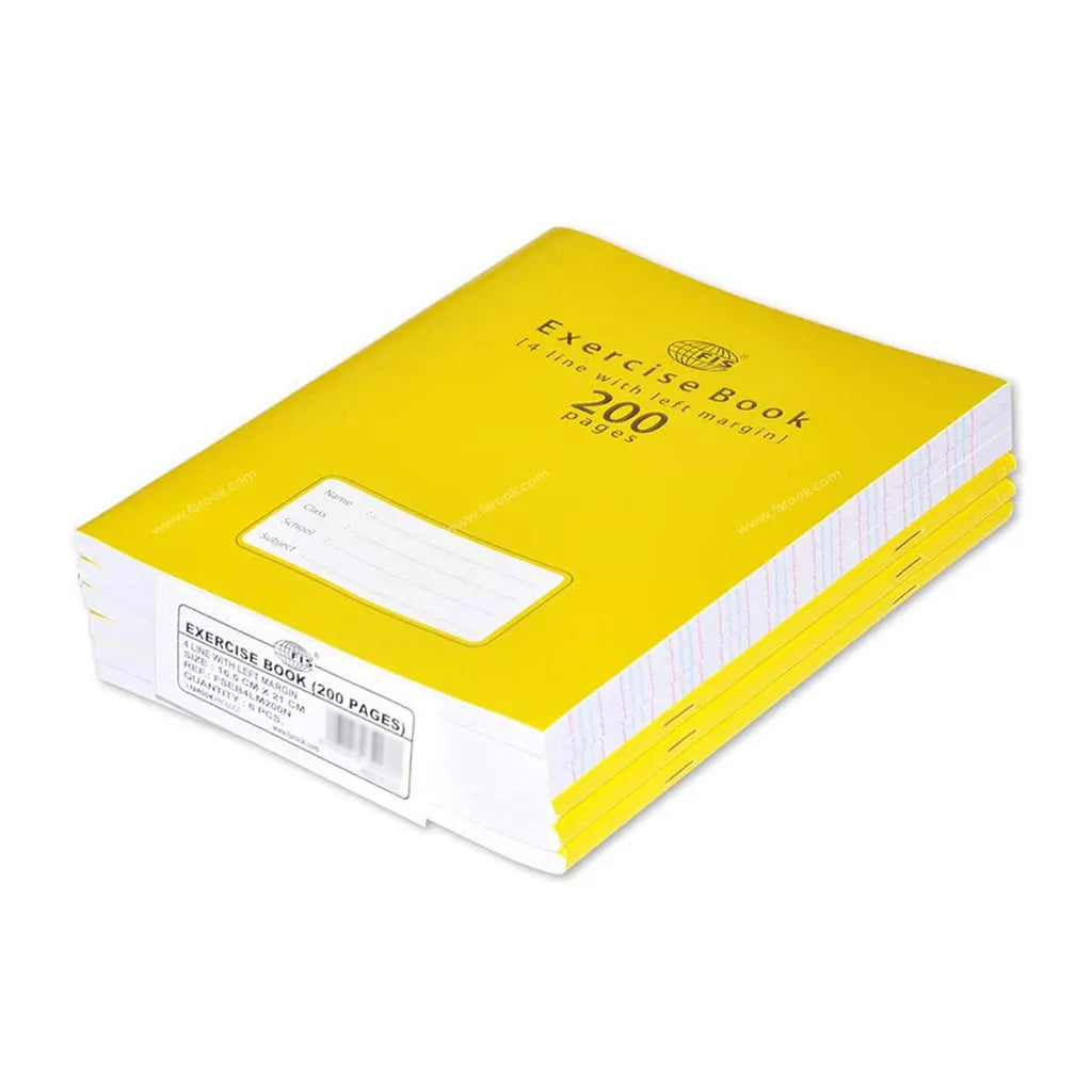 Exercise Book 4 Line with Left Margin 200 Pages