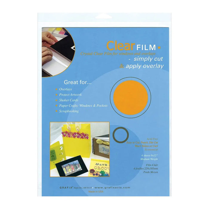Clear Film 9X12" Medium Weight