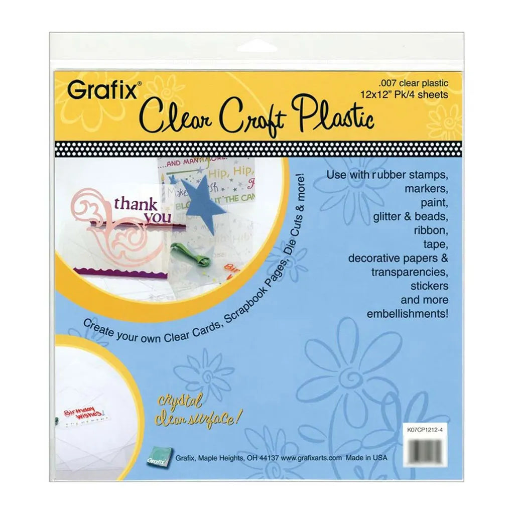 Grafix Craft Plastic Sheets 12in x 12in