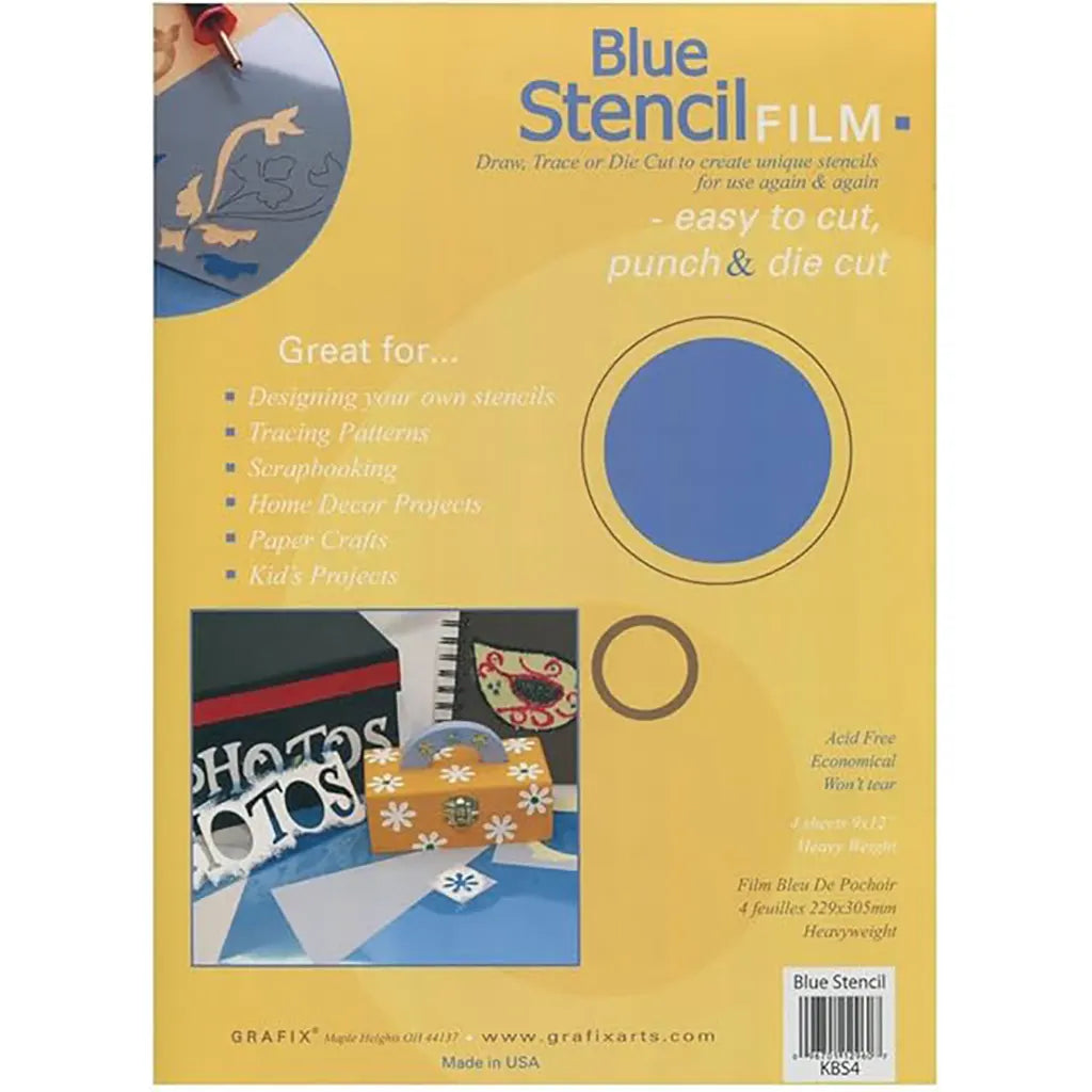Blue Stencil Film 9X12&quot; Heavy Weight