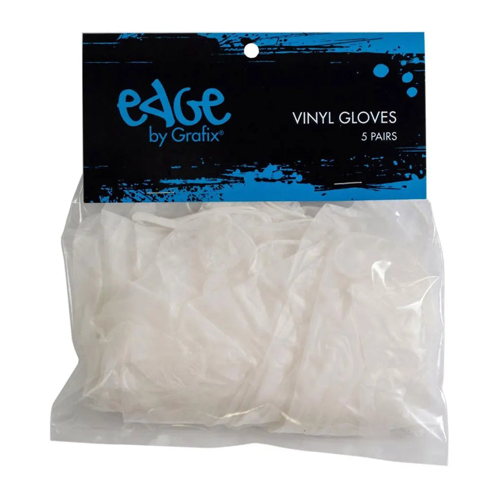 Edge White Vinyl Gloves