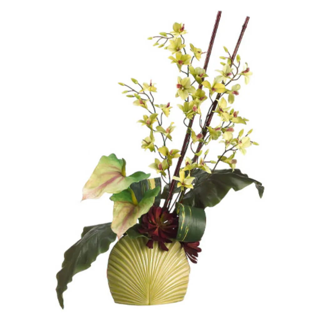 Dendrobium / Anthurium 32in H x 12in W x 30in L