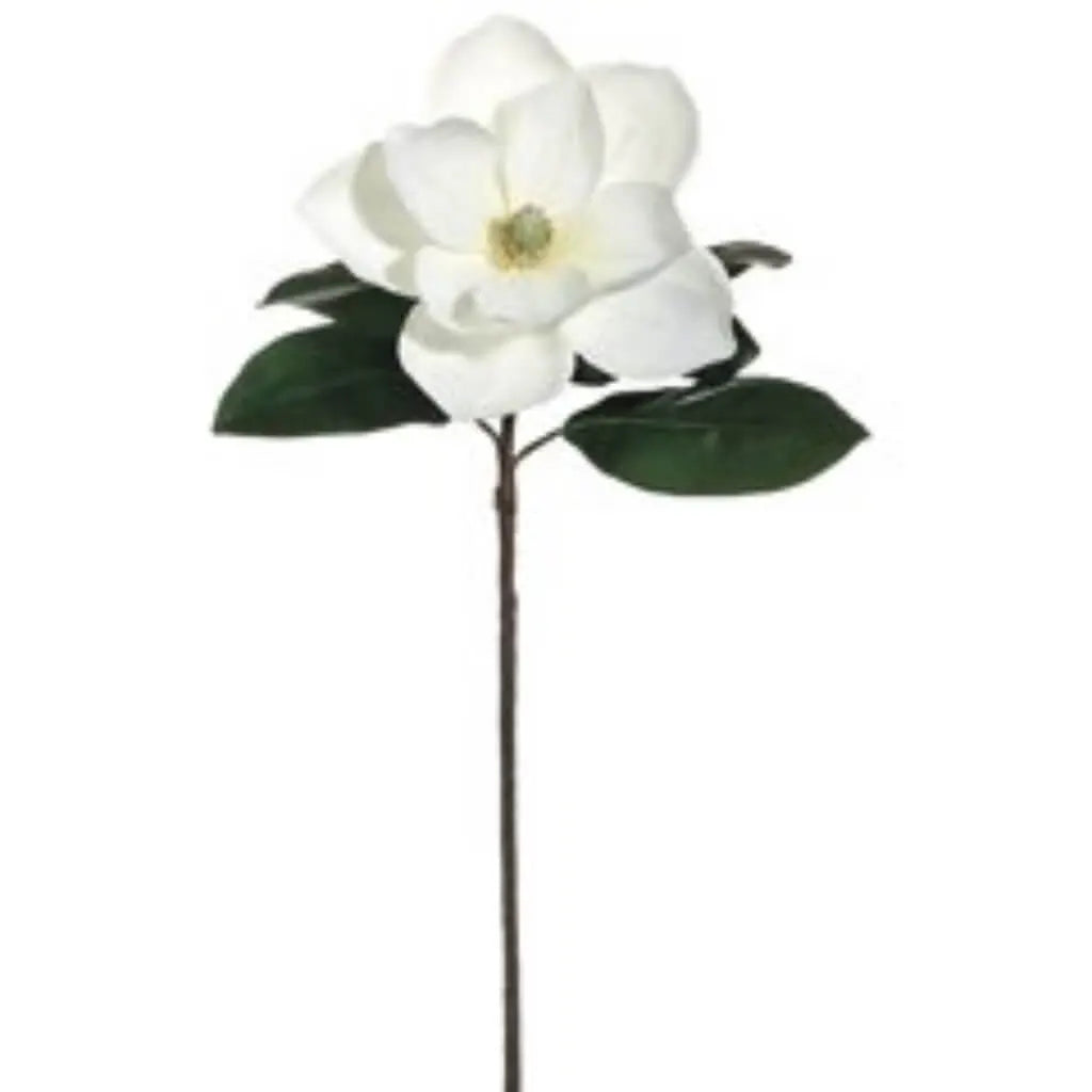 Magnolia Spray Open Flower White, 28in