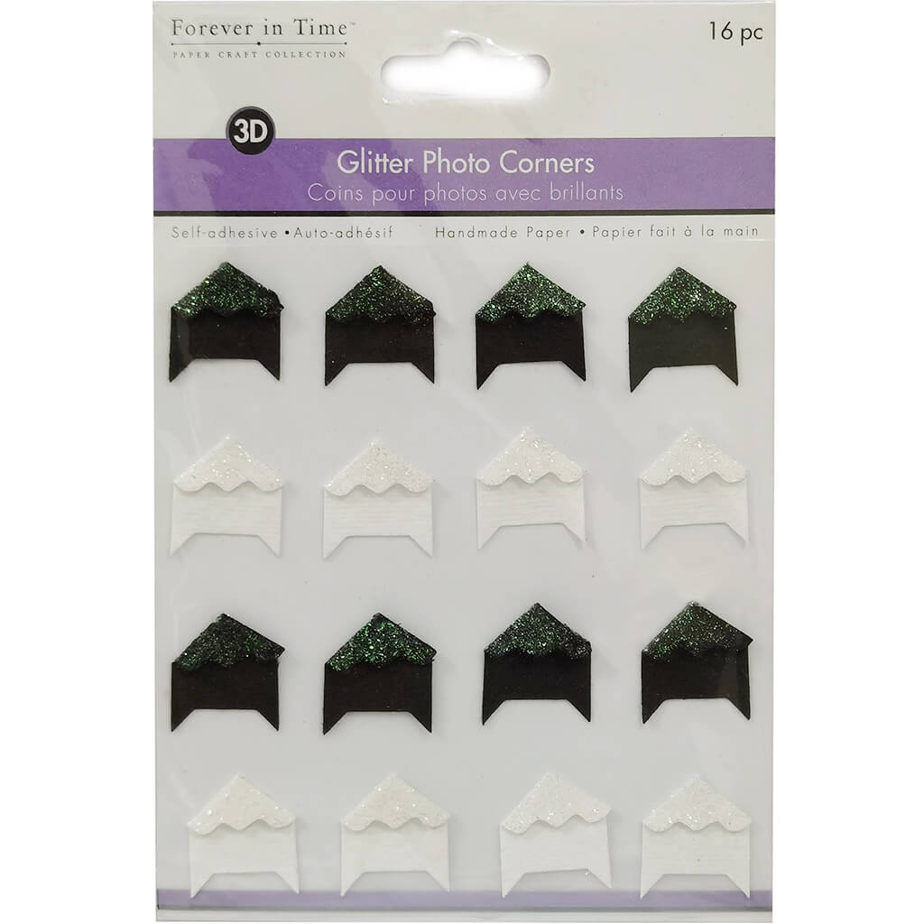 Glitter Photo Corners 3D Self Adhesive