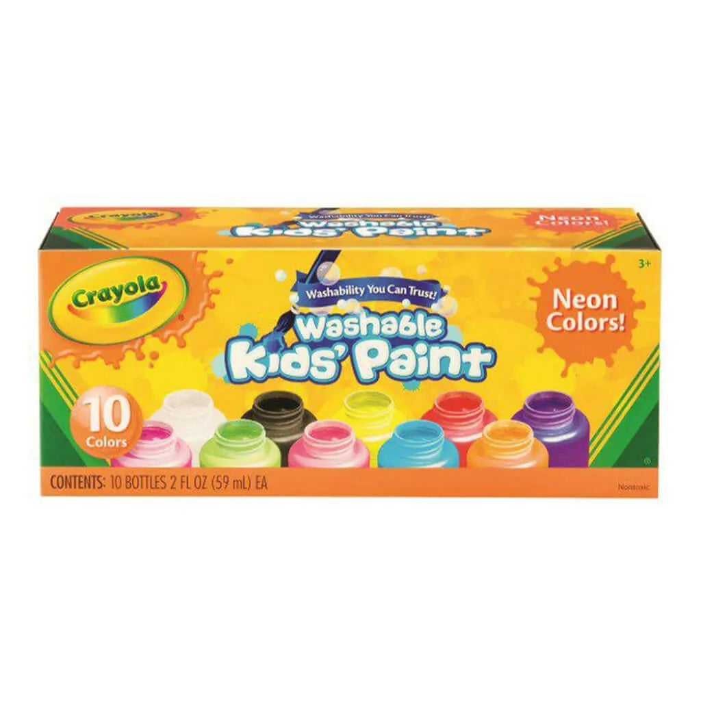Washable Kid's Paint Neon Colors 10ct, 2oz