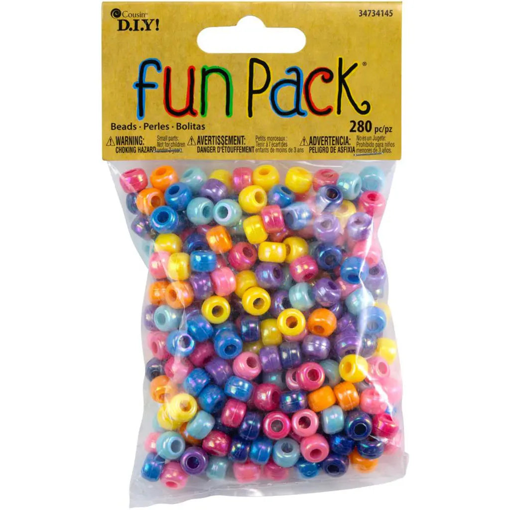 Acrylic Multi Large Hole Barrel Beads 280pc