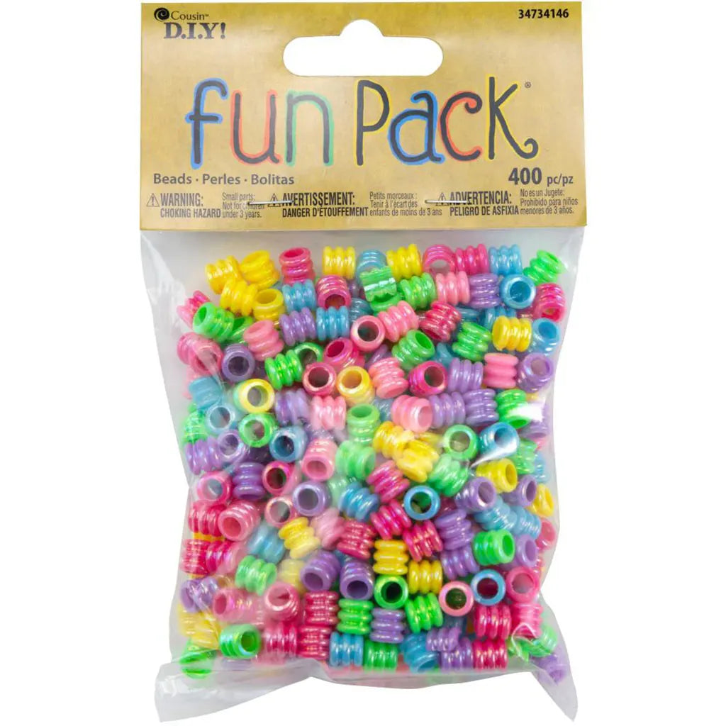 Fun Pack Acrylic Multi Large Hole Tube, 400pc