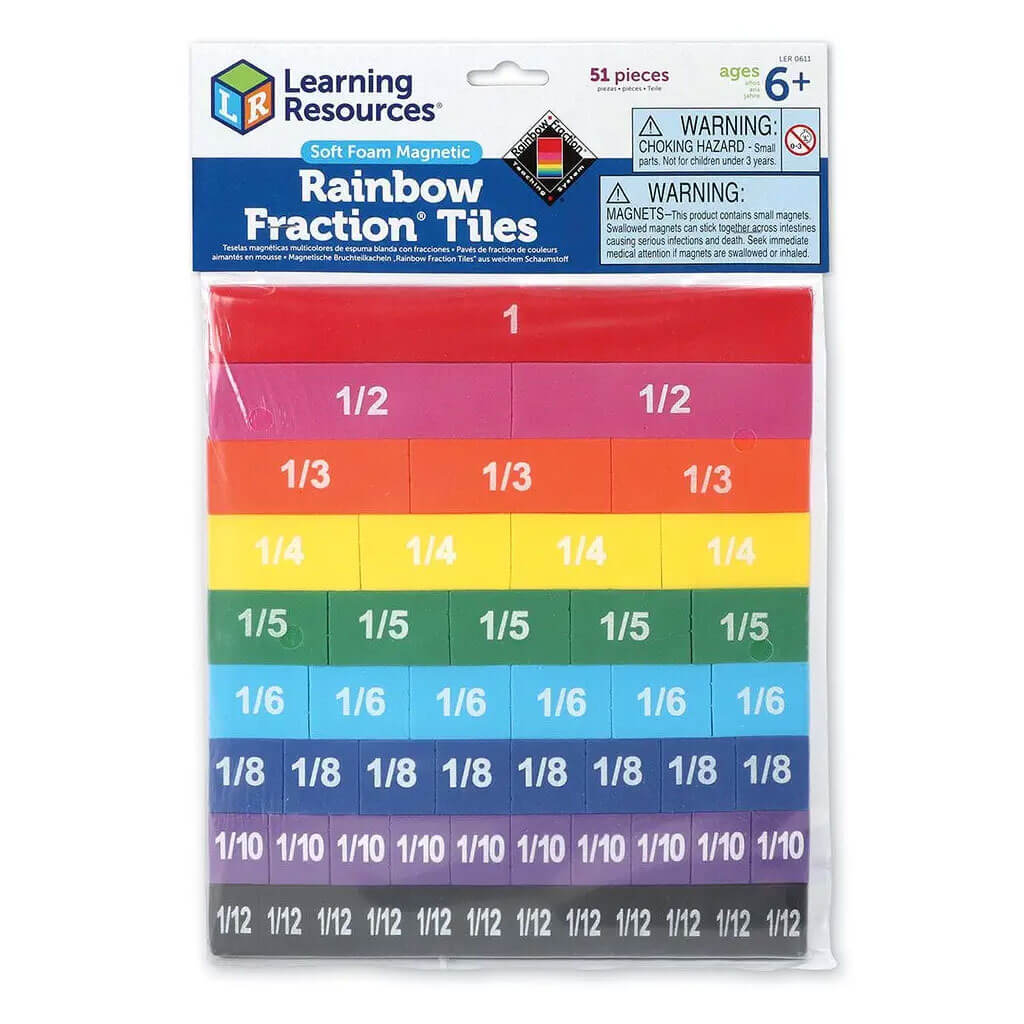 Magnetic Rainbow Fraction Tiles