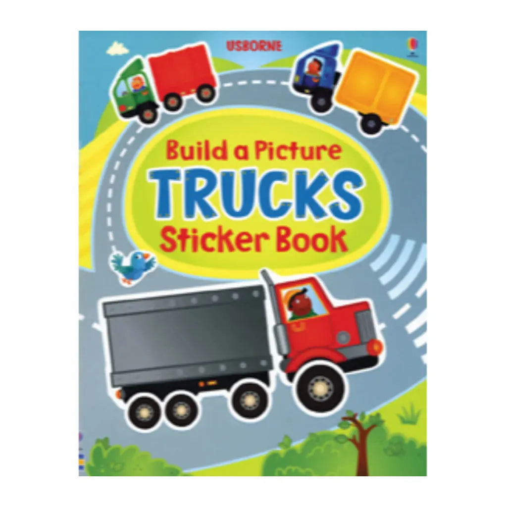 BUILD PICTURE TRUCKS STICKER BOOK (P)