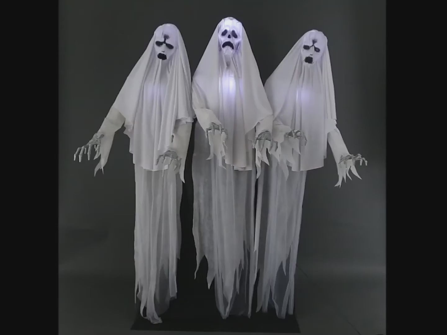 Animated Prop Haunting Ghost Trio, 6.5ft