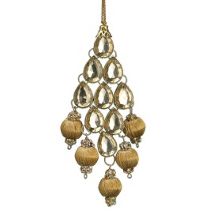 Rhinestone & Yarn Ball Drop Ornament 
