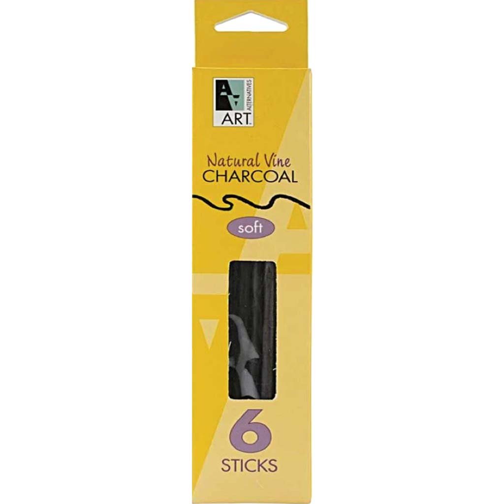 Vine &amp; Willow Charcoal 6pcs Soft