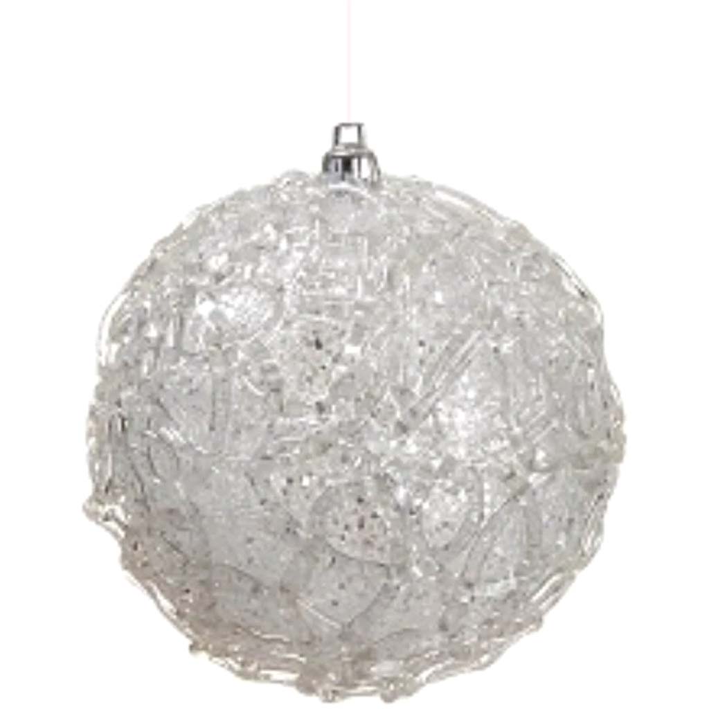 Glitter Swirl Pattern Ball Ornament 