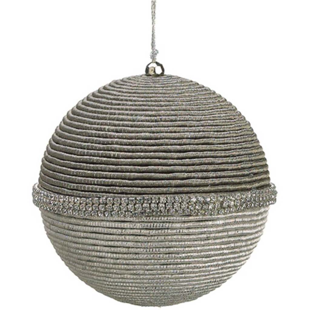 Rhinestone Cord Ball Ornament 