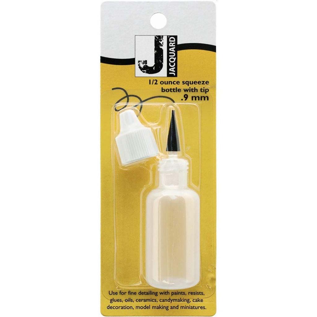 SQUEEZE BOTTLE WITH STAINLESS STEEL TIP 0.9MM 1/2OZ