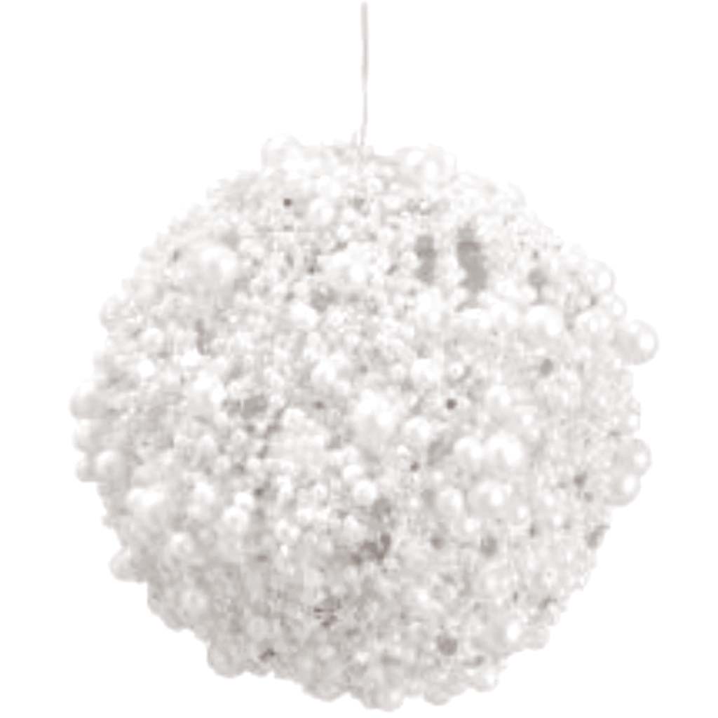 Glitter Beaded Ball Ornament 