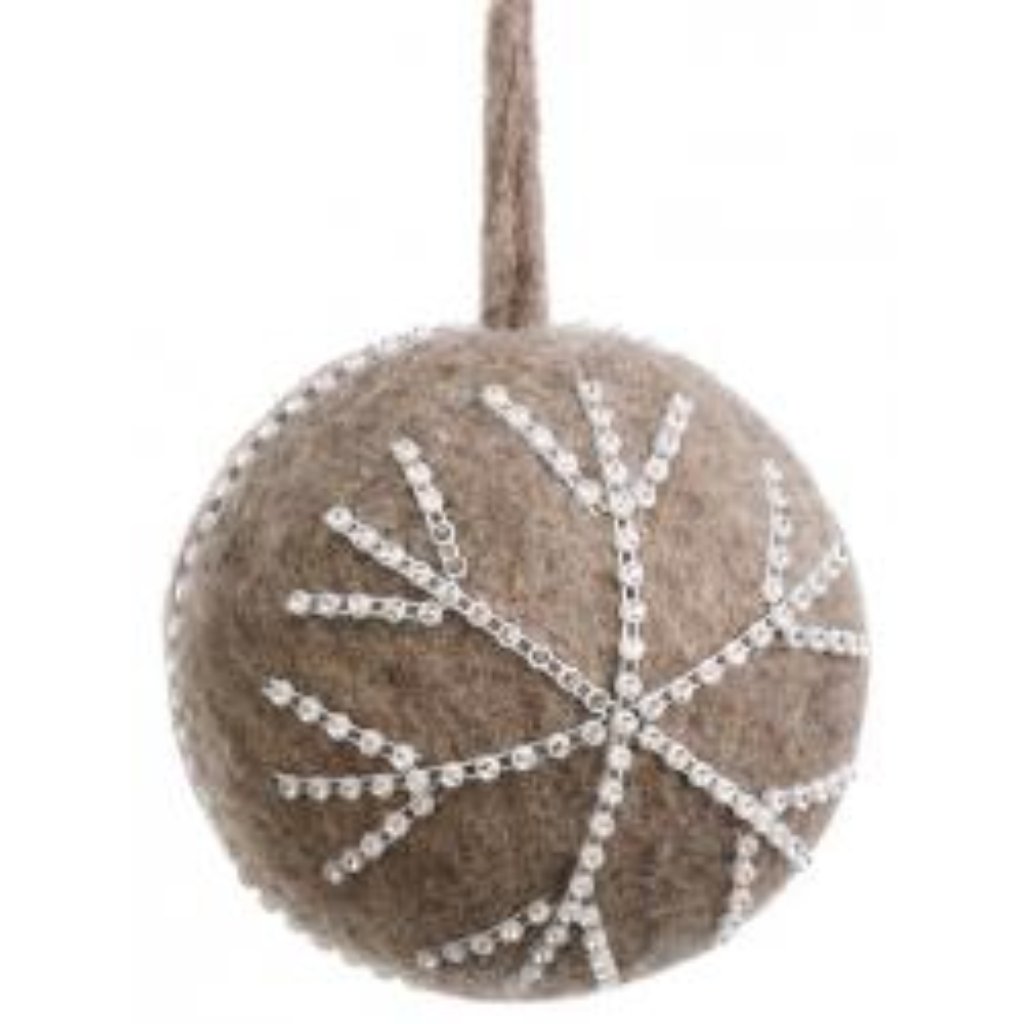 Rhinestones Snowflake Ball Ornament 
