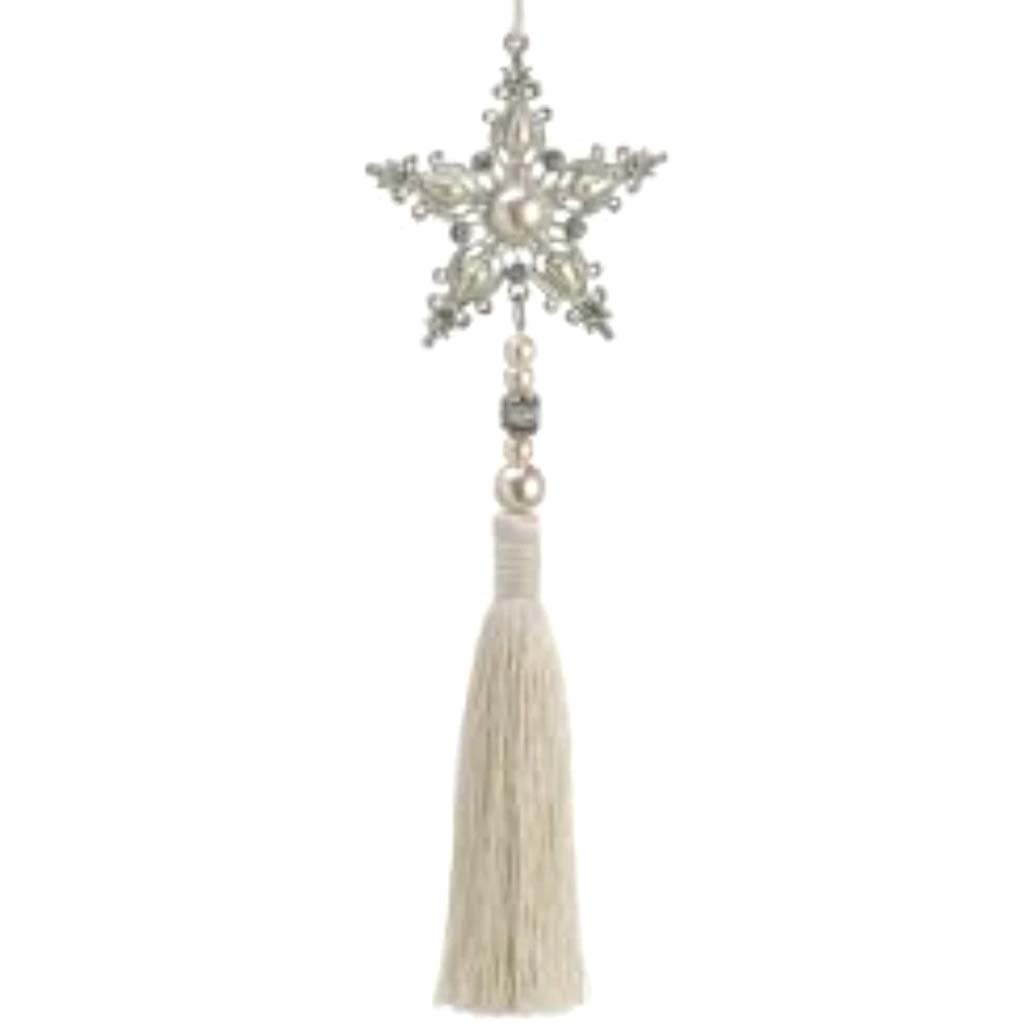 Pearl Star Tassel Ornament 