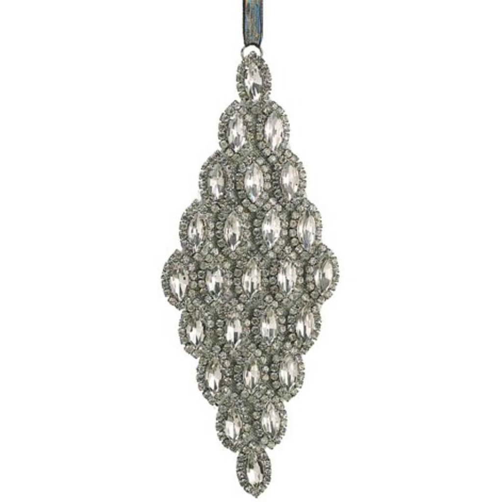 Rhinestone Diamond Shape Drop Ornament 