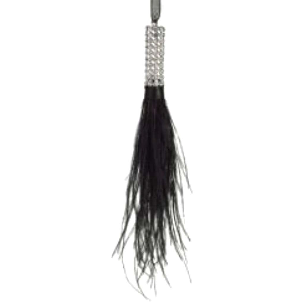 Rhinestone Feather Tassel Ornamental 