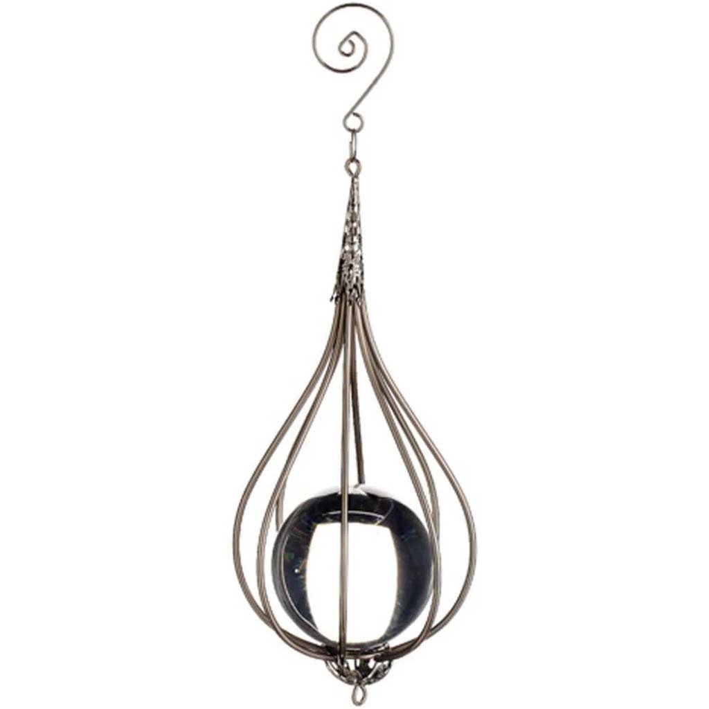 Metal Teardrop Orb Ornament Silver 