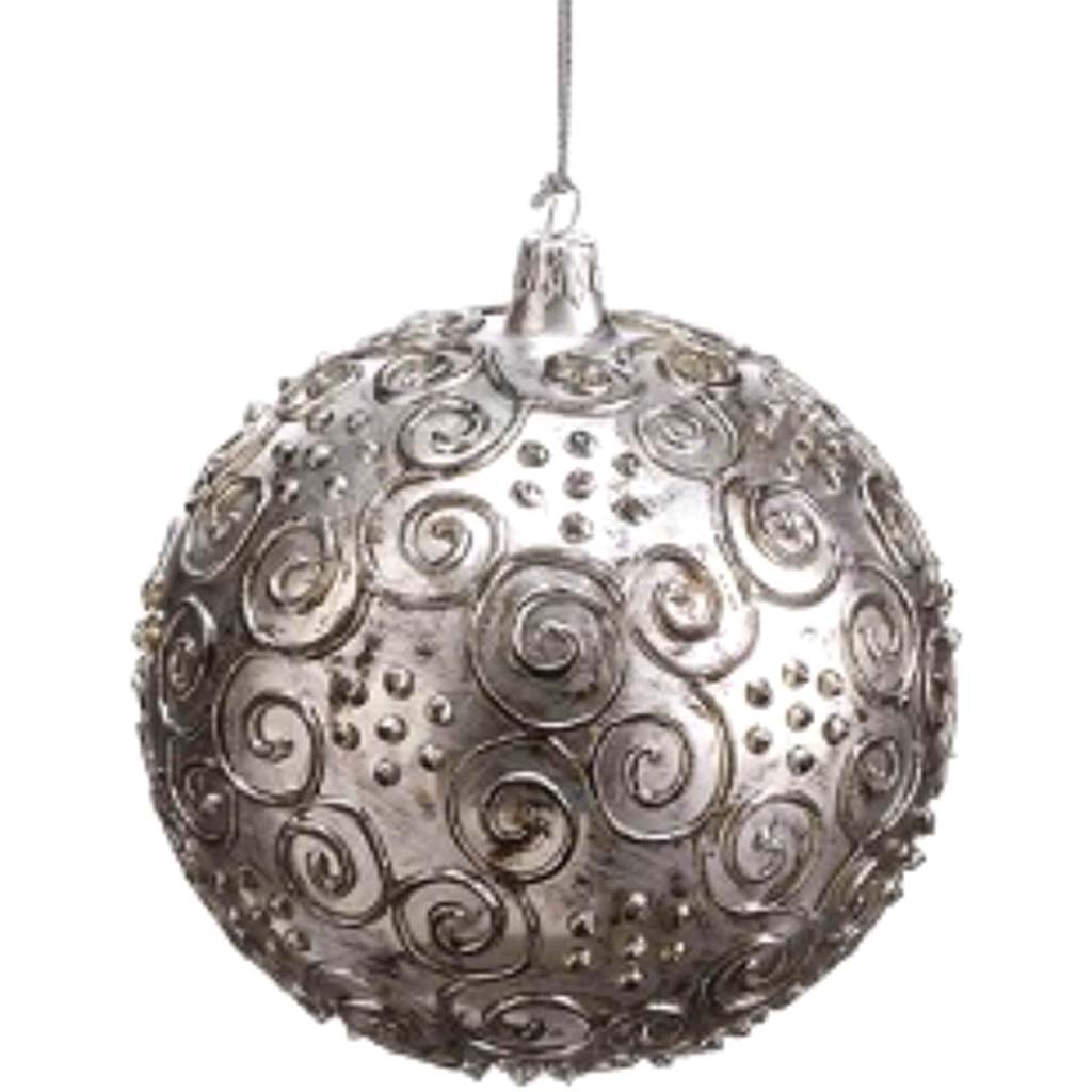 Swirl Glass Ball Ornament 