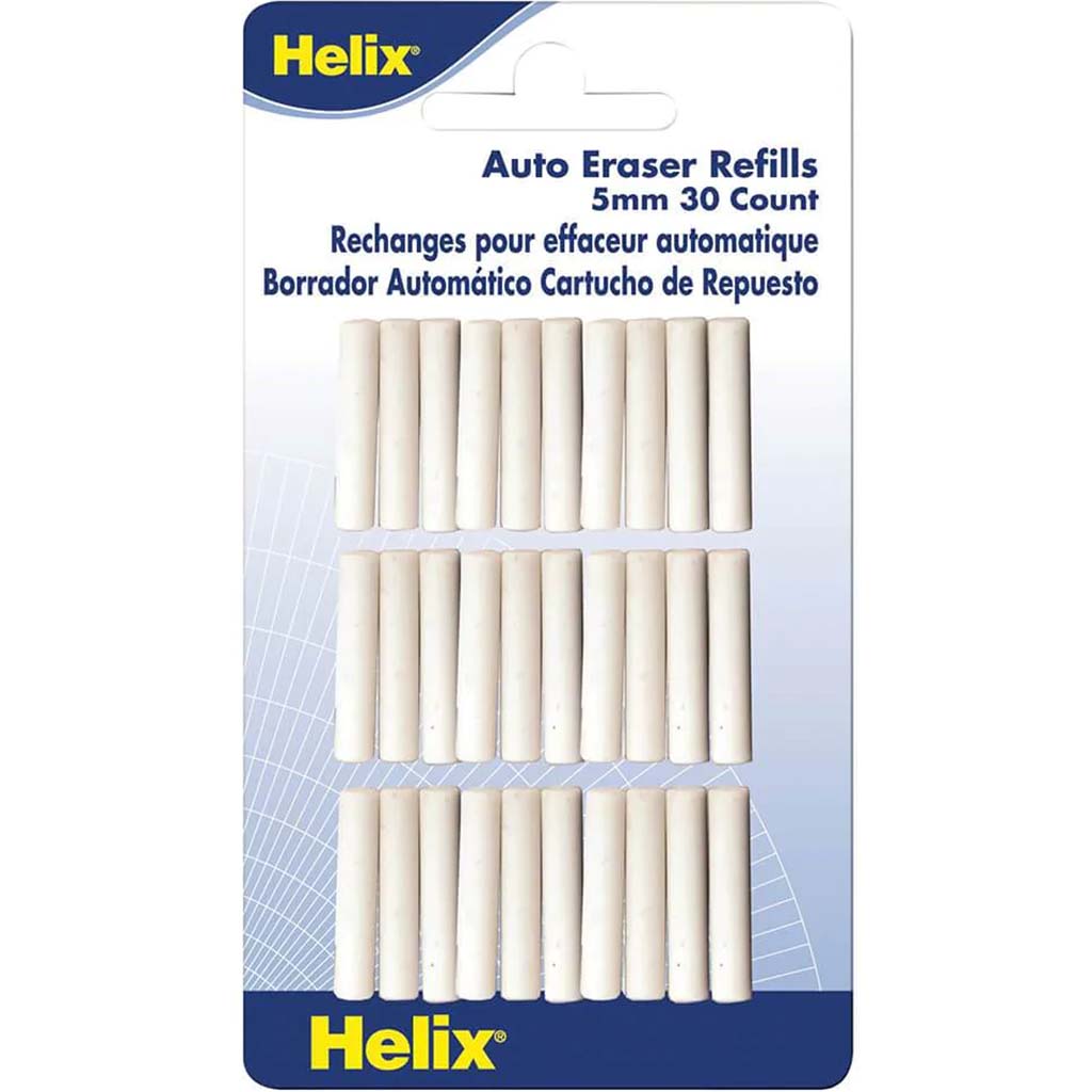 Helix Auto Eraser Refills 30Pcs