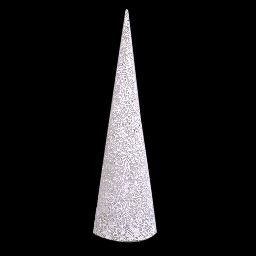 Lace Cone Topiary Medium White 