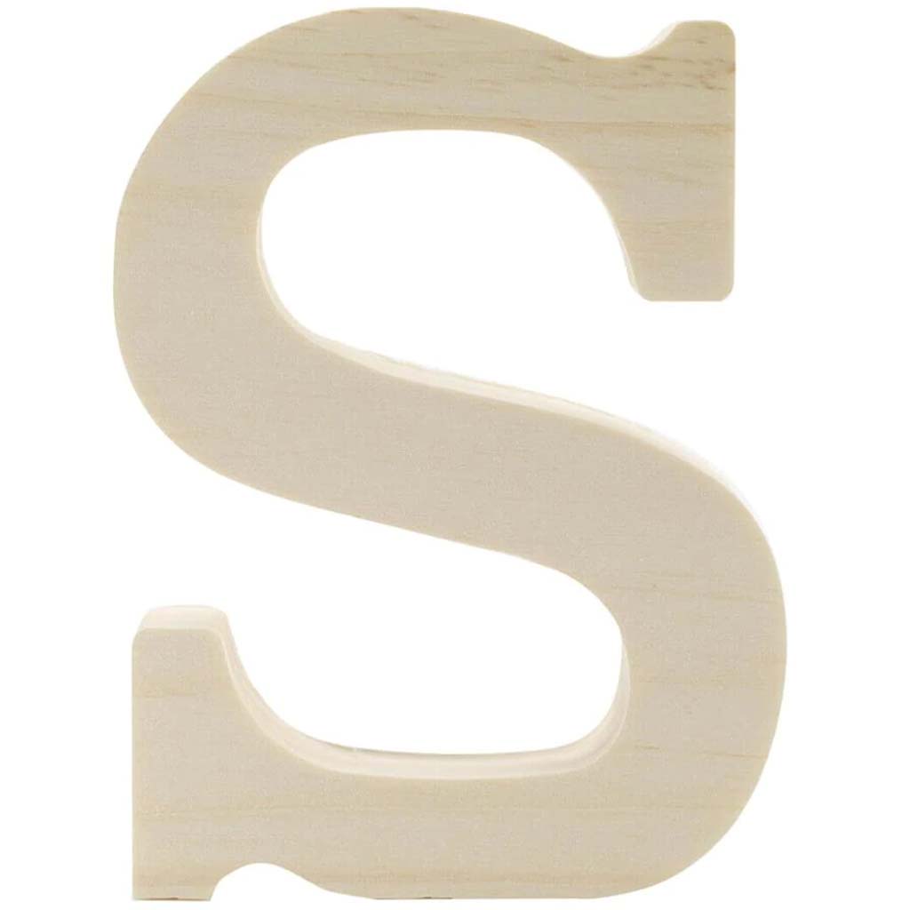 Wood Letter S 5in