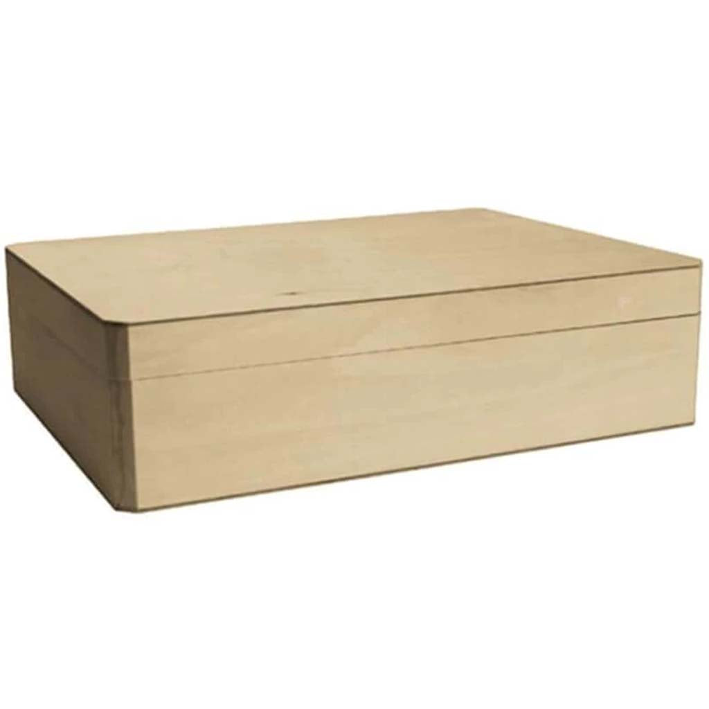 Basswood Hinged Cornice Box 12in x 3.25in x 9in 