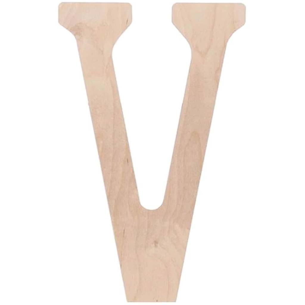 Wood Letter V 18in