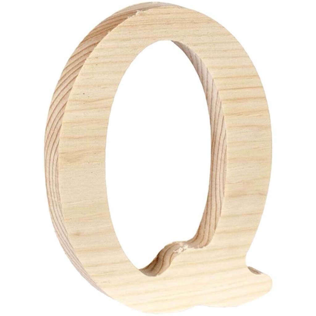 Wood Letter Q 5in