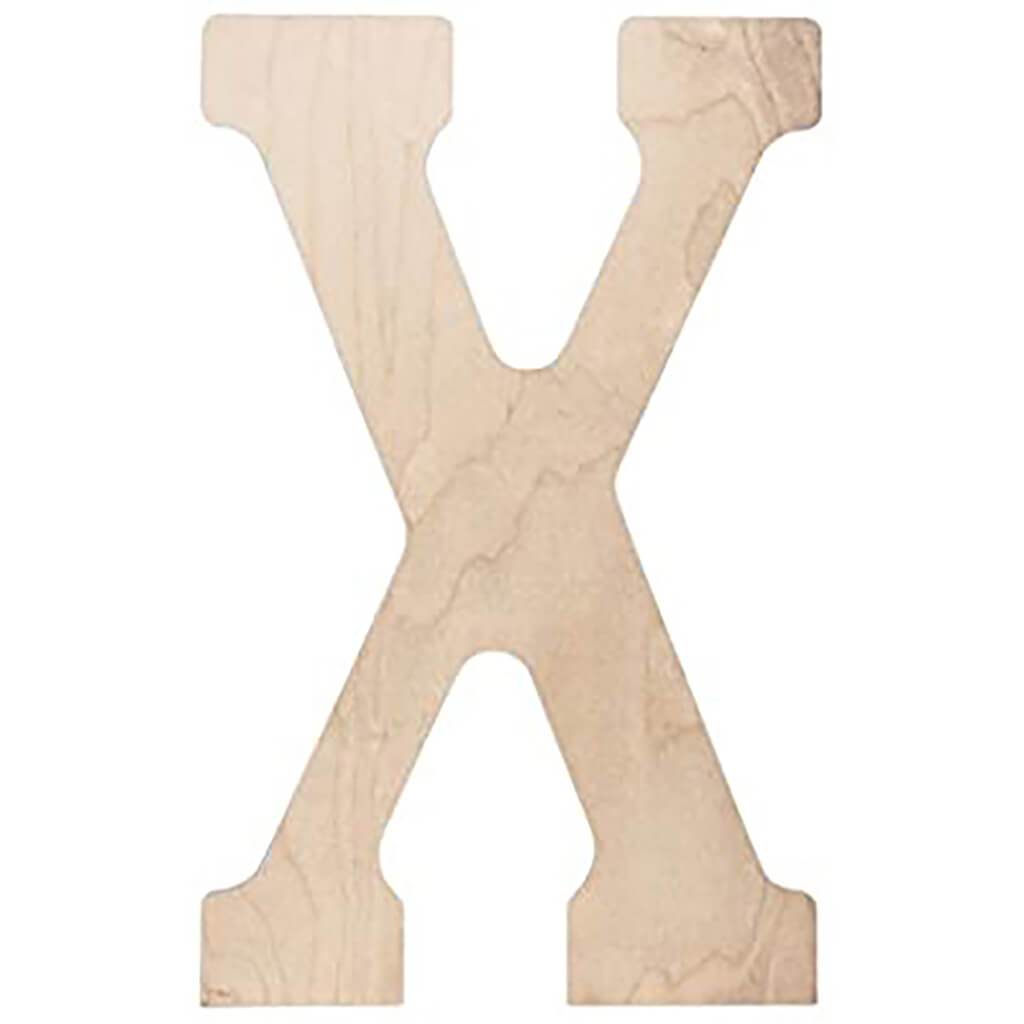 Wood Letter X 5in